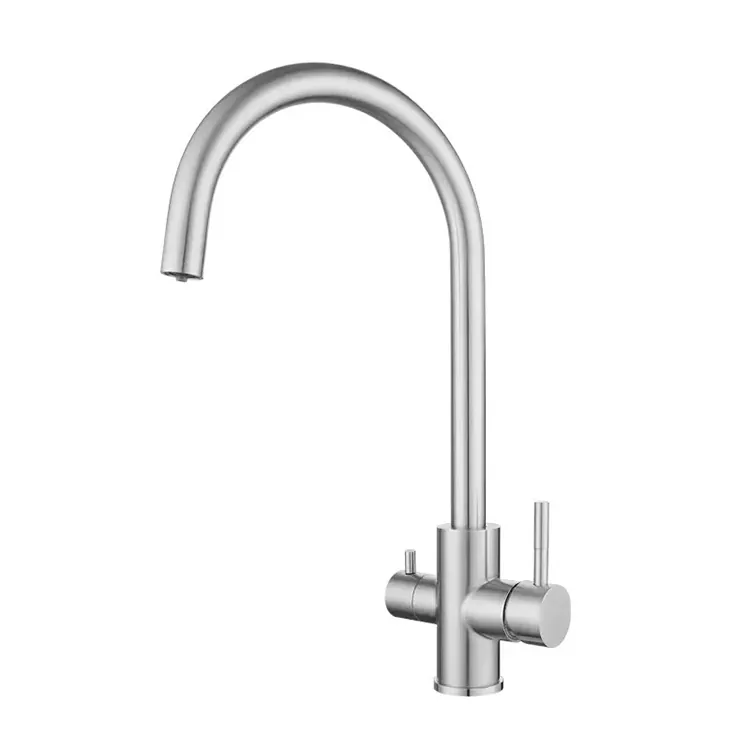 Swan Neck 3-in-1 Oshxona issiq va sovuq krani